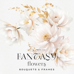Fantasiebloemen, lichte bloemen clipart, aquarel bloemen, bloemen rand, boeketten clipart, bruiloft bloemen clipart png, commercieel gebruik
