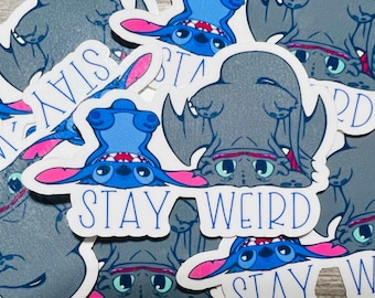 Stitch Stay Weird Sticker