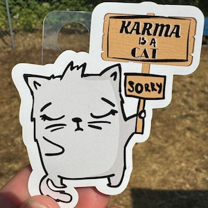 Karma Is Cat Sticker