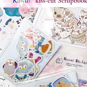 30-tlg/Pack süße scrapbooking Aufkleber kawaii stickers - Katzen Pinguin Hund süße Tagebuch Deko Wetterfeste Stickers Sticker Flakes