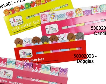 Kawaii self-adhesive index sticky notes - sticky marker - index marker  / DIY Scrapbooking deco stickers cute characters