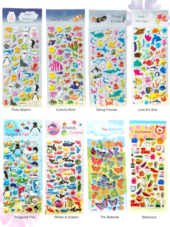 Soft & Puffy Stickers, 3 Designs 