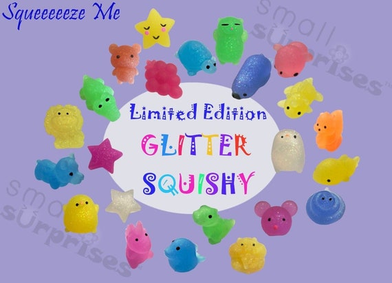 Limited Edition GLITTER Squishy Mochi Silicon Stress Reliever
