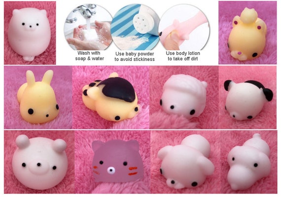 Cute Animal Squishies Kawaii Mochi Squeeze Stretch Stress Squishy Toy