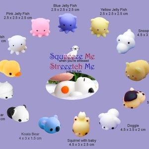 New Designs Squeeeze Me Squishy Mochi Silicon Stress Reliever Small Surprises anti-stress fidget toy squeeze stretch toy Spielzeug Bild 3