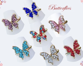 Butterfly gemstone ring - Girls love it!  / cute rings / girls jewelry accessoires / small surprises