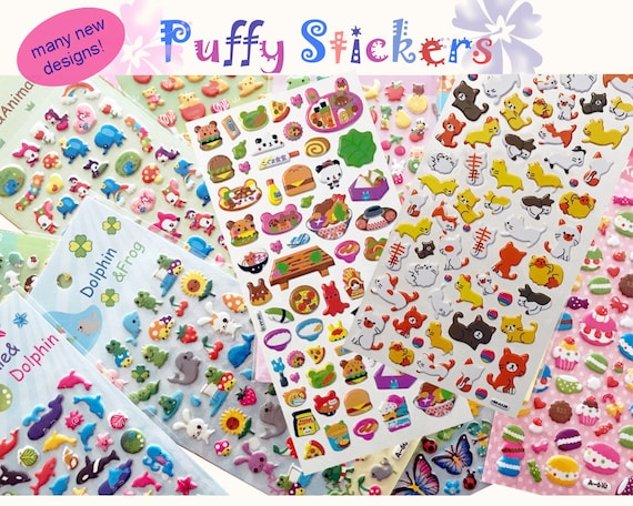 3D Cartoon Stickers 1000+ Puffy Bulk Waterproof Bubble DIY