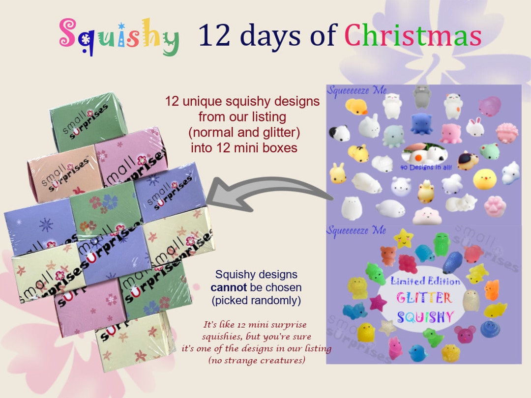 Squishy Advents Calendar 12 Mini Boxes of Squeeeze Me Squishy Etsy