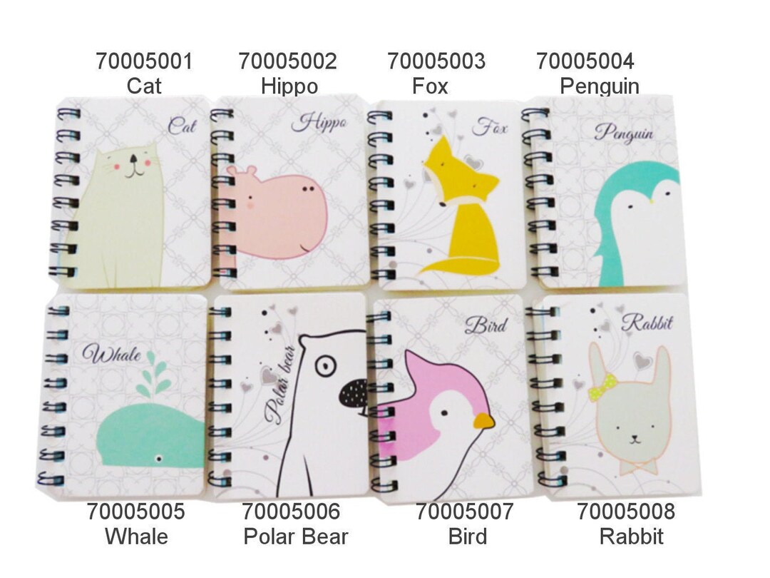 Mini Spiral Notebooks 8 Designs / Cute Stationery School Supplies Etsy
