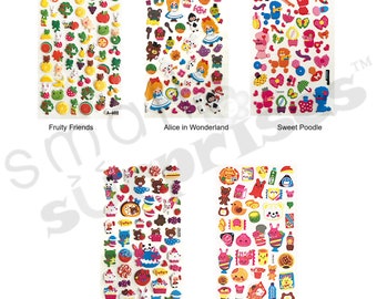 1set 4pcs Fruit & Vegetable Bubble Stickers, Food Puzzle Stickers Creatiive  Animal Early Education Scene Theme 3d Drawing & Coloring Cartoon Bubble  Stickers