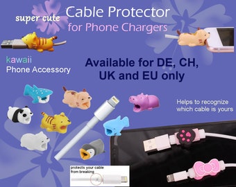EU ONLY - 14 designs! kawaii Cable Protector cute gifts Phone Accessory identify your cable charger protection