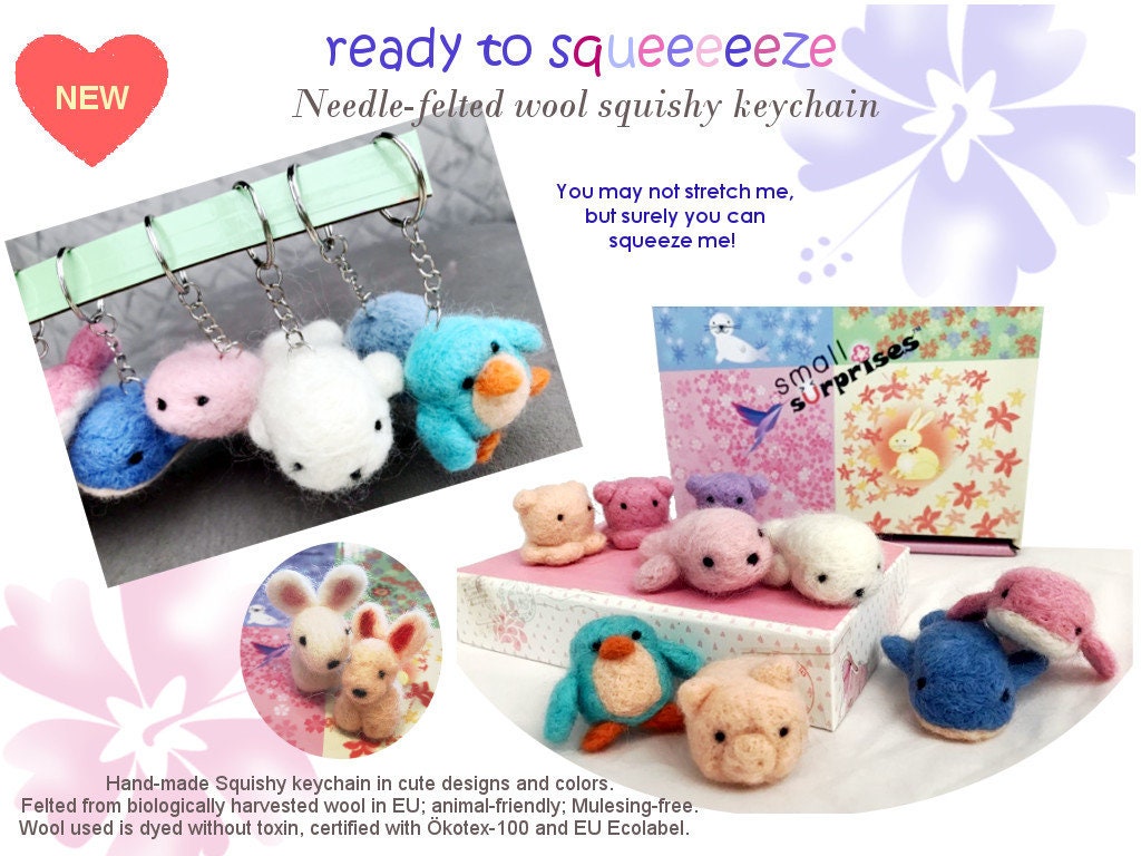 Squishy animal keychains sale