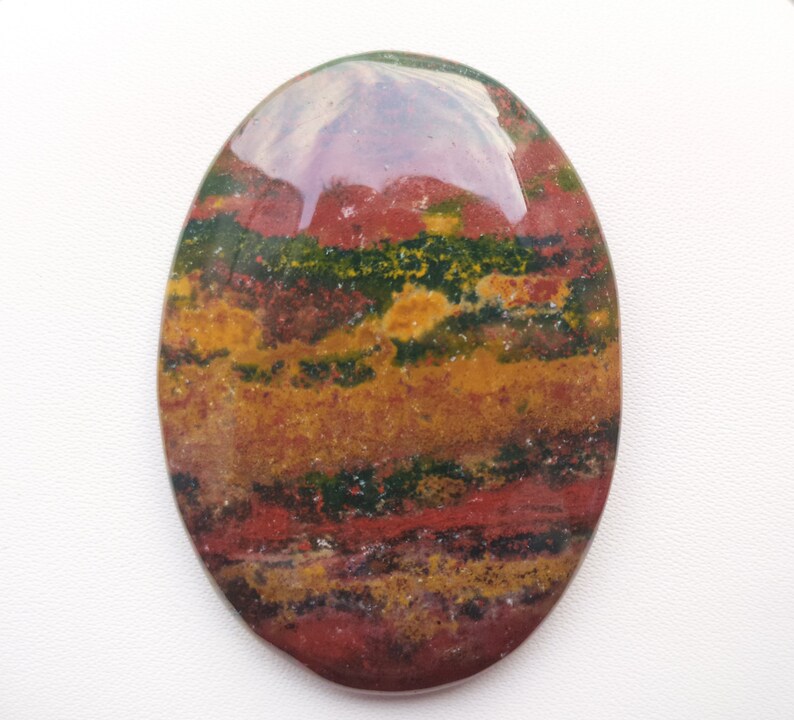 natural bloodstone oval shape For Jewelry Cabochons Loose Gemstone top quality Handmade gemstone jewelry 46m 85ct