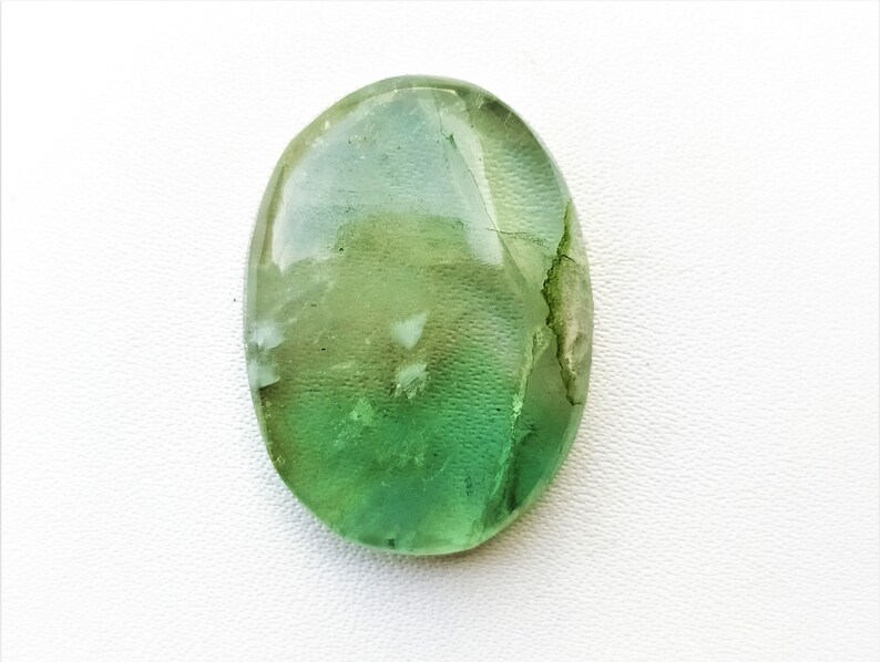 Natural green Fluorite oval shape For Jewelry Cabochons Loose Gemstone top quality Handmade gemstone jewelry 27m 39.cts