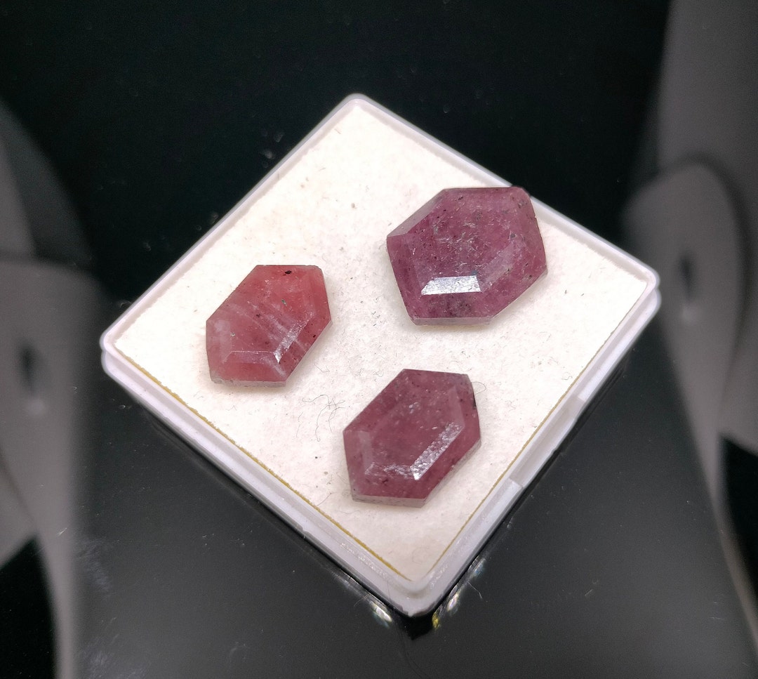 Ruby Pattern Crystal Trapiche Pink Ruby Lot 3.45 Ct Natural Ruby Gemstone | Rare Star ...