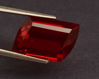 7.00 Ct Natural Ruby lozenge Cut  Loose Gemstone faceted gemstone  [TREATED GEM]  16x10x6mm