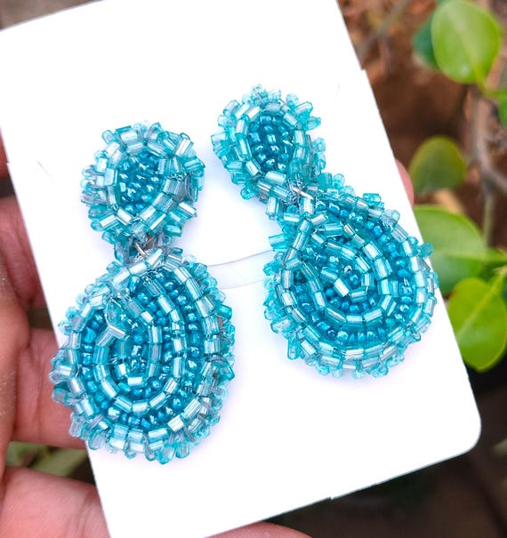Handmade Beaded Dangle Earrings: Artisan Jewelry, Custom Options