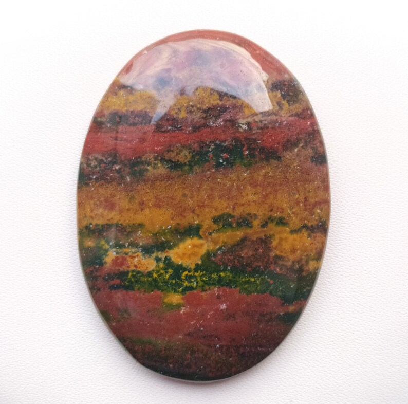 natural bloodstone oval shape For Jewelry Cabochons Loose Gemstone top quality Handmade gemstone jewelry 46m 85ct