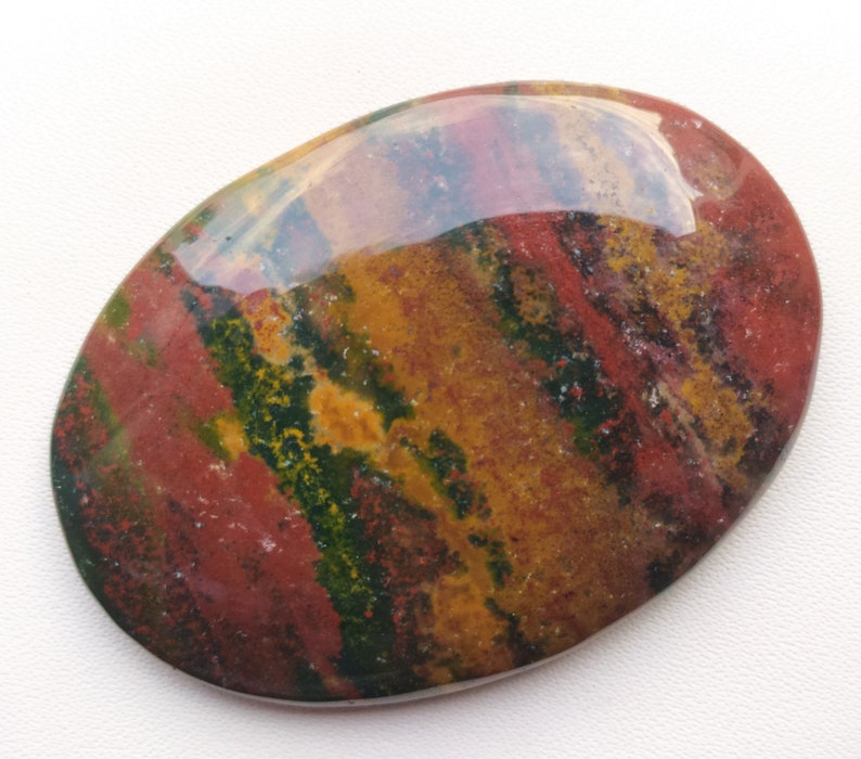 natural bloodstone oval shape For Jewelry Cabochons Loose Gemstone top quality Handmade gemstone jewelry 46m 85ct