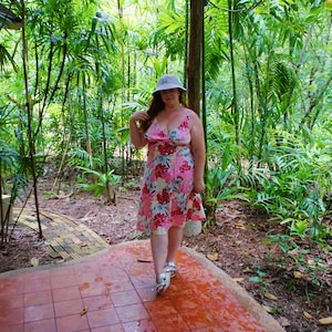Vintage Y2K Torrid Tropical Hawaiian Print Midi Dress
