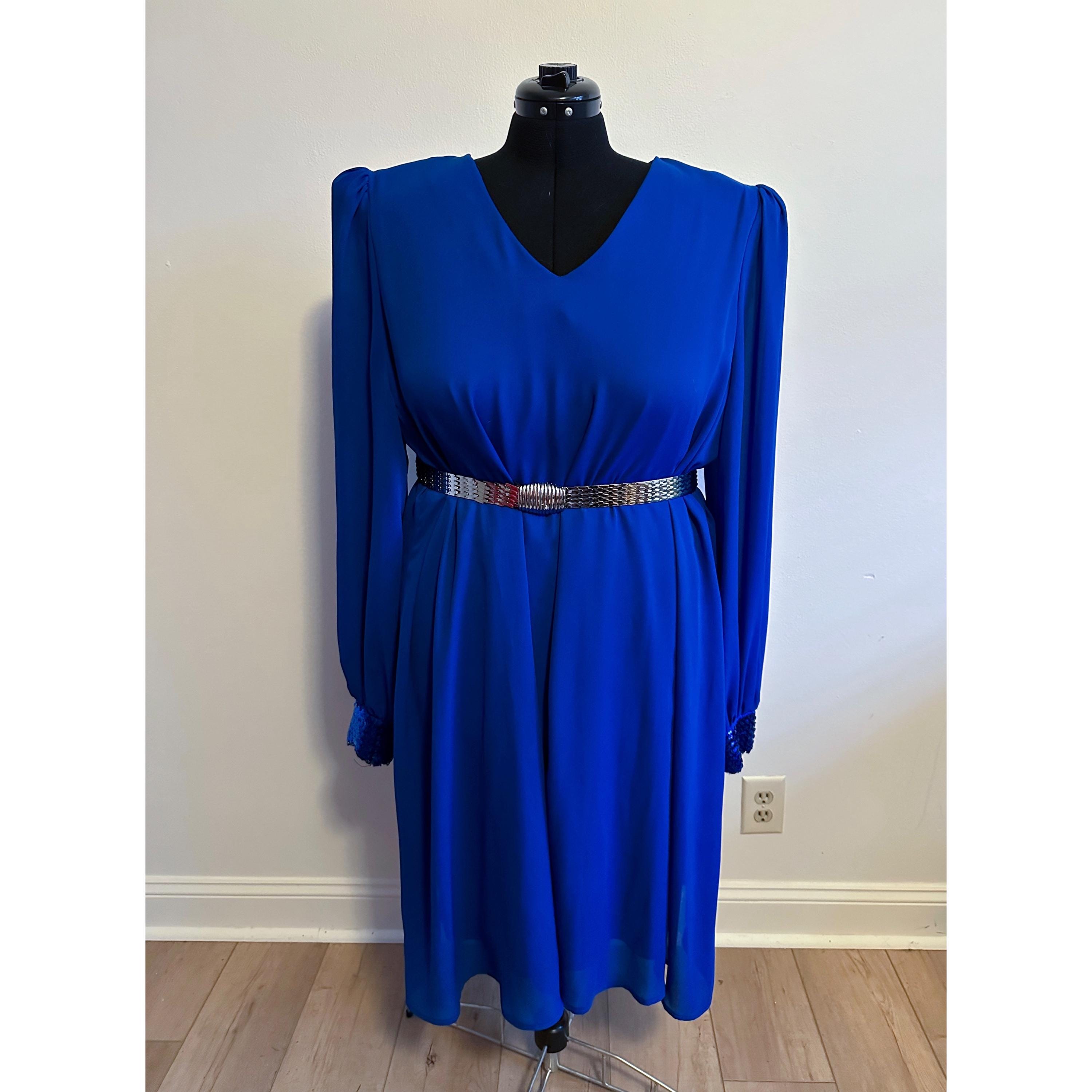 royal blue plus size dress for wedding guest Christie Mother of the Bride Dress in Oxford Blue – Aureva main image 0