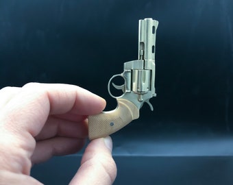Dollhouse Miniature Navy Colt Handgun Revolver 1:12 Scale Painted Metal Prop