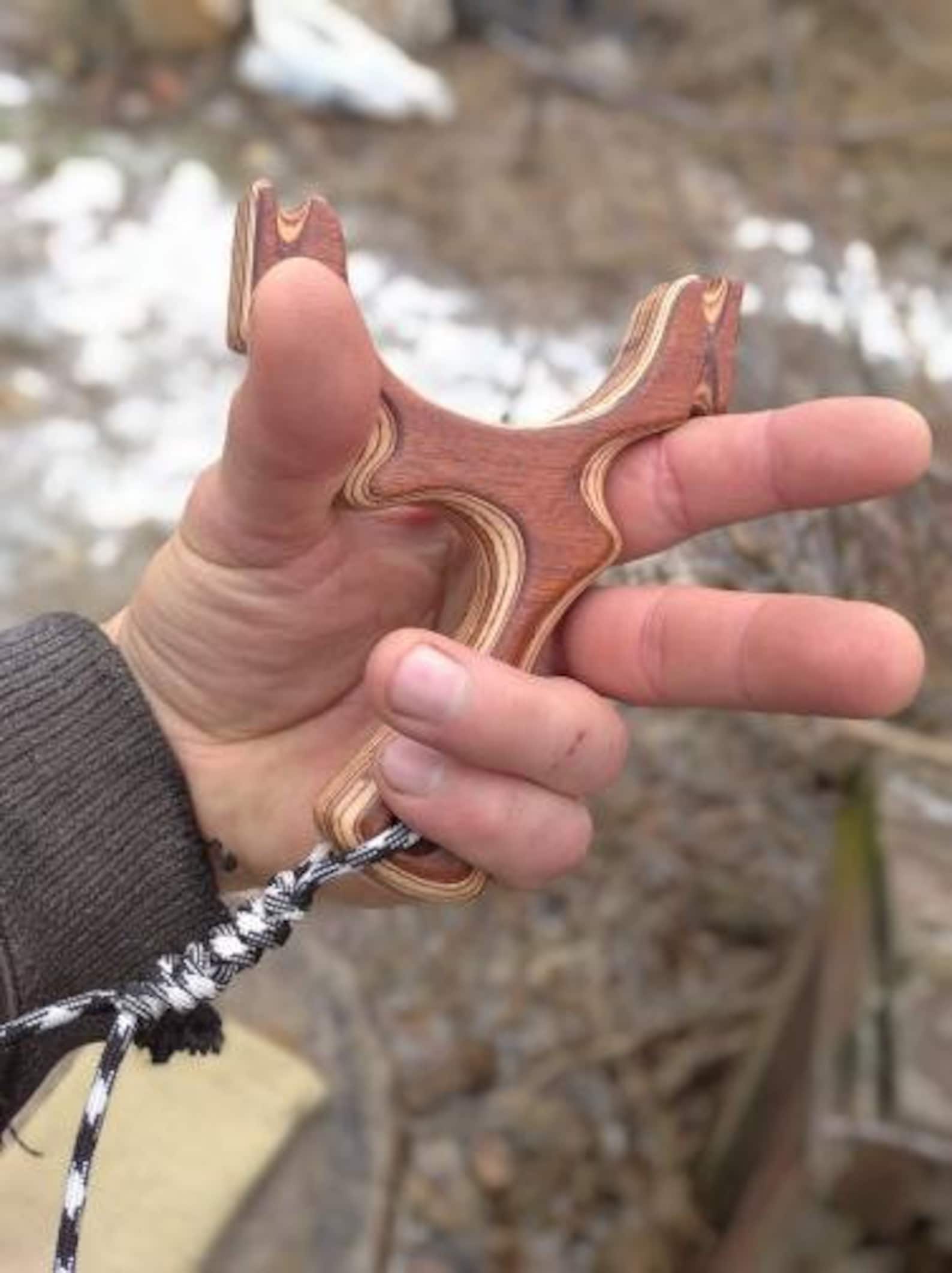 Slingshot Wooden slingshot Catapult hunting Handmade wood Etsy