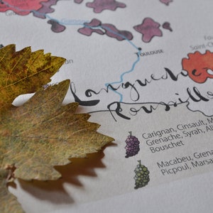 Carte des vignobles de France - impression d'art image 4