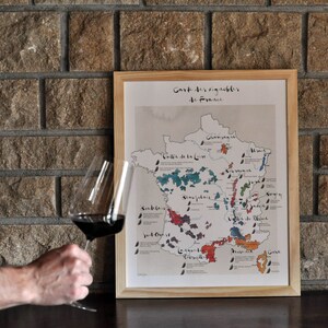 Carte des vignobles de France - impression d'art image 6