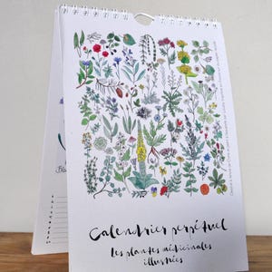 Calendrier perpétuel - calendrier des anniversaires - plantes médicinales