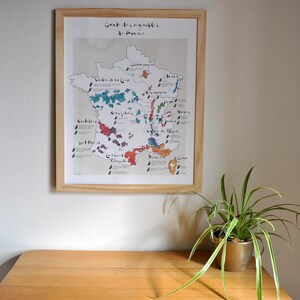 Carte des vignobles de France - impression d'art image 7