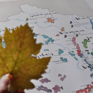 Carte des vignobles de France - impression d'art image 10