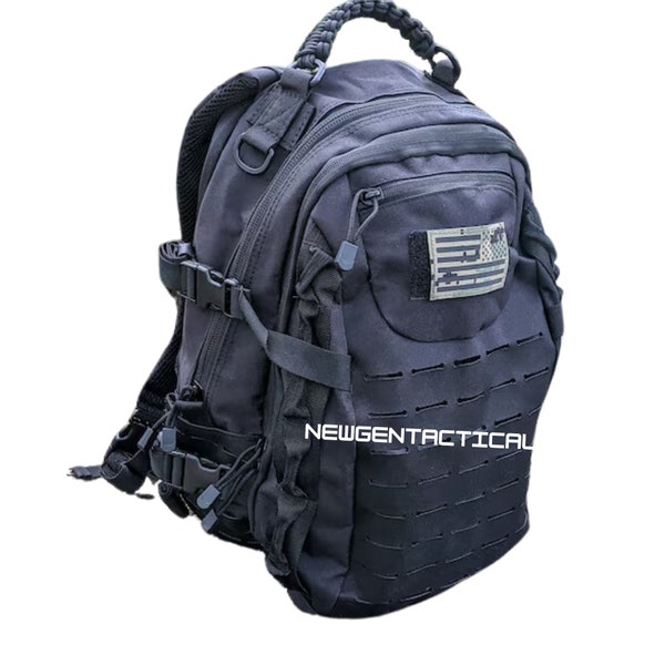 25L Tactical 3 Day Laser Cut Molle Military Style Rucksack Assault Backpack Multicam and Black