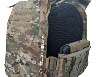 ウクライナ軍プレートキャリアベスト、マルチカム迷彩タクティカル