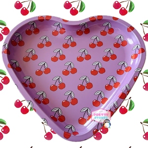Cute Cherry Heart ROLLING TRAYS – Fun Designs - Cute Rolling Trays - Fast Dispatch
