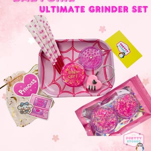 MEGA Set Vassoio per Rollare Set Regalo Doppi Grinder Magnetici 8 Coni Lucchetto a Cuore - Grazioso Grinder Regalo Grazioso Vassoio per Rollare - Cartina per Rollare