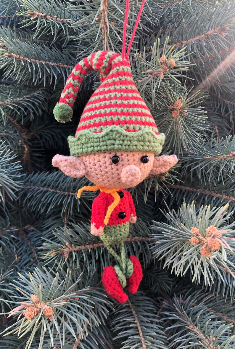Crochet pattern Elf Christmas crochet Elf ornament crochet | Etsy