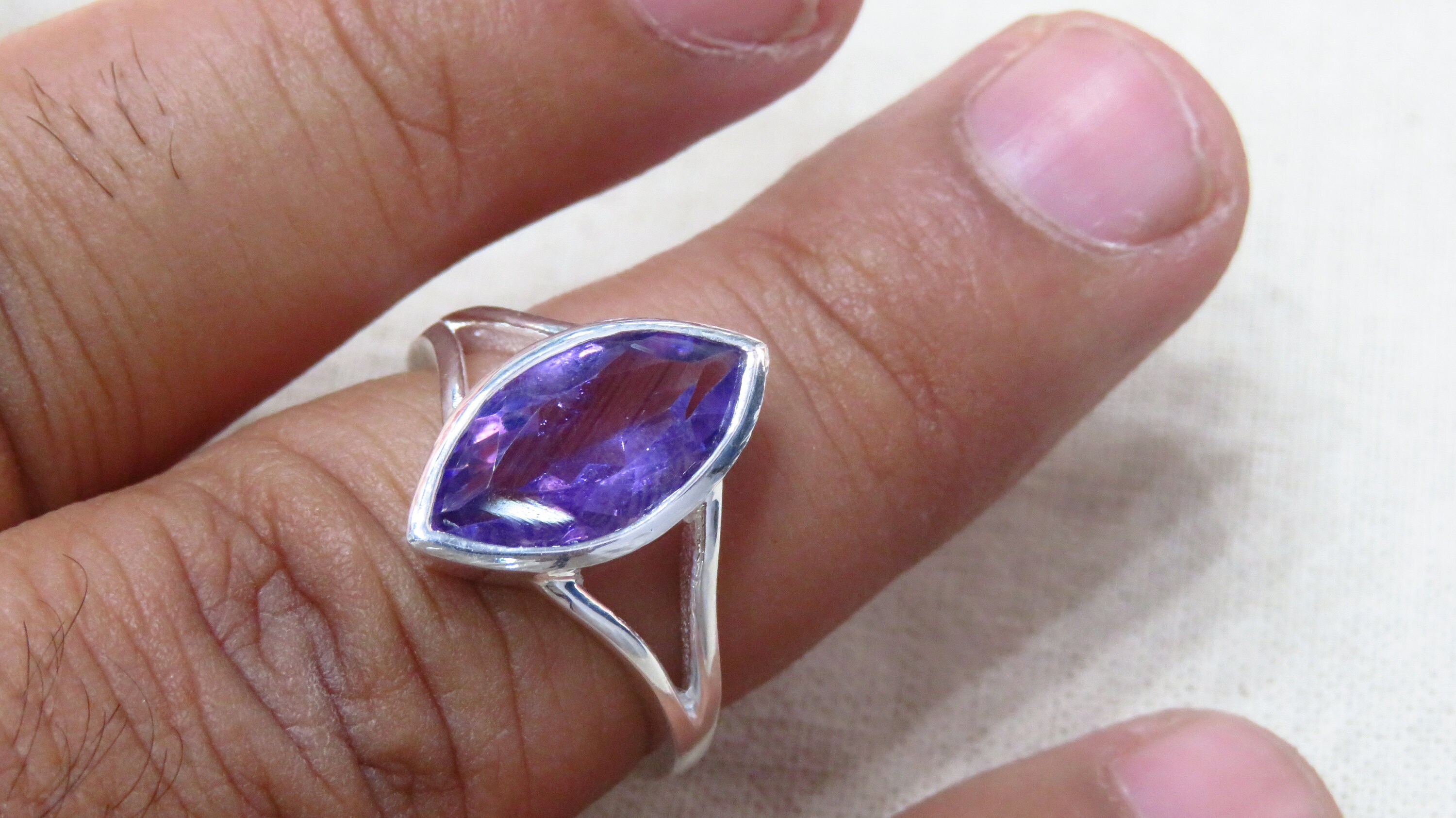 Gemstone Rings Pink Amethyst Rings Handmade 925 Etsy