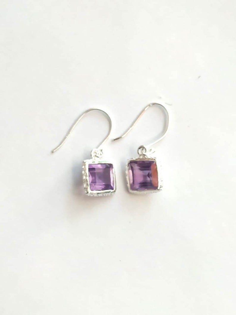 Amethyst Earrings Silver Jewelry Women Earring Silver UK Handmade Jewelry Gemstone Earring Gemstone Stud Earring Jewelry