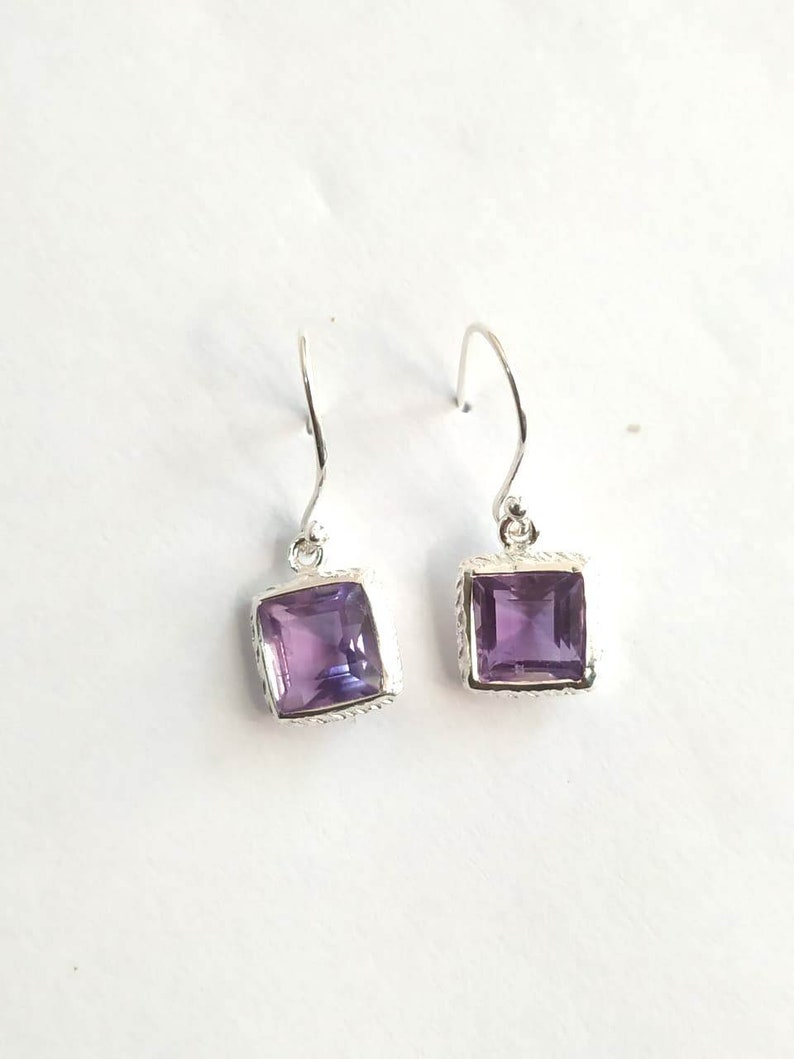 Amethyst Earrings Silver Jewelry Women Earring Silver UK Handmade Jewelry Gemstone Earring Gemstone Stud Earring Jewelry