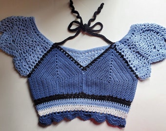 Handmade Crochet Top - Summer Crop Top - Halter Top top - Crochet Top - MADE TO ORDER
