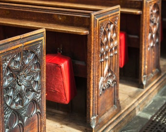 Original Bath Abbey Oak Pews (Victorian)