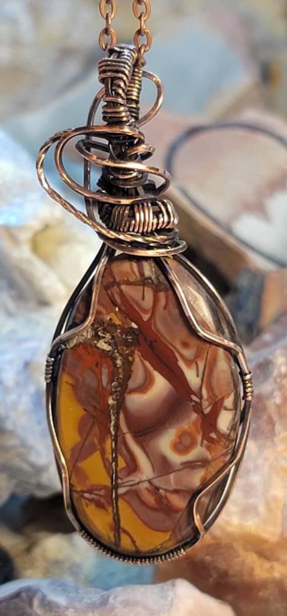 Jasper in antiqued copper