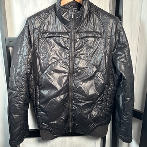Dolce & Gabbana Made In Italy Black Nylon Quilted Packable Jacket, Size Men&#39;s Medium, Mint