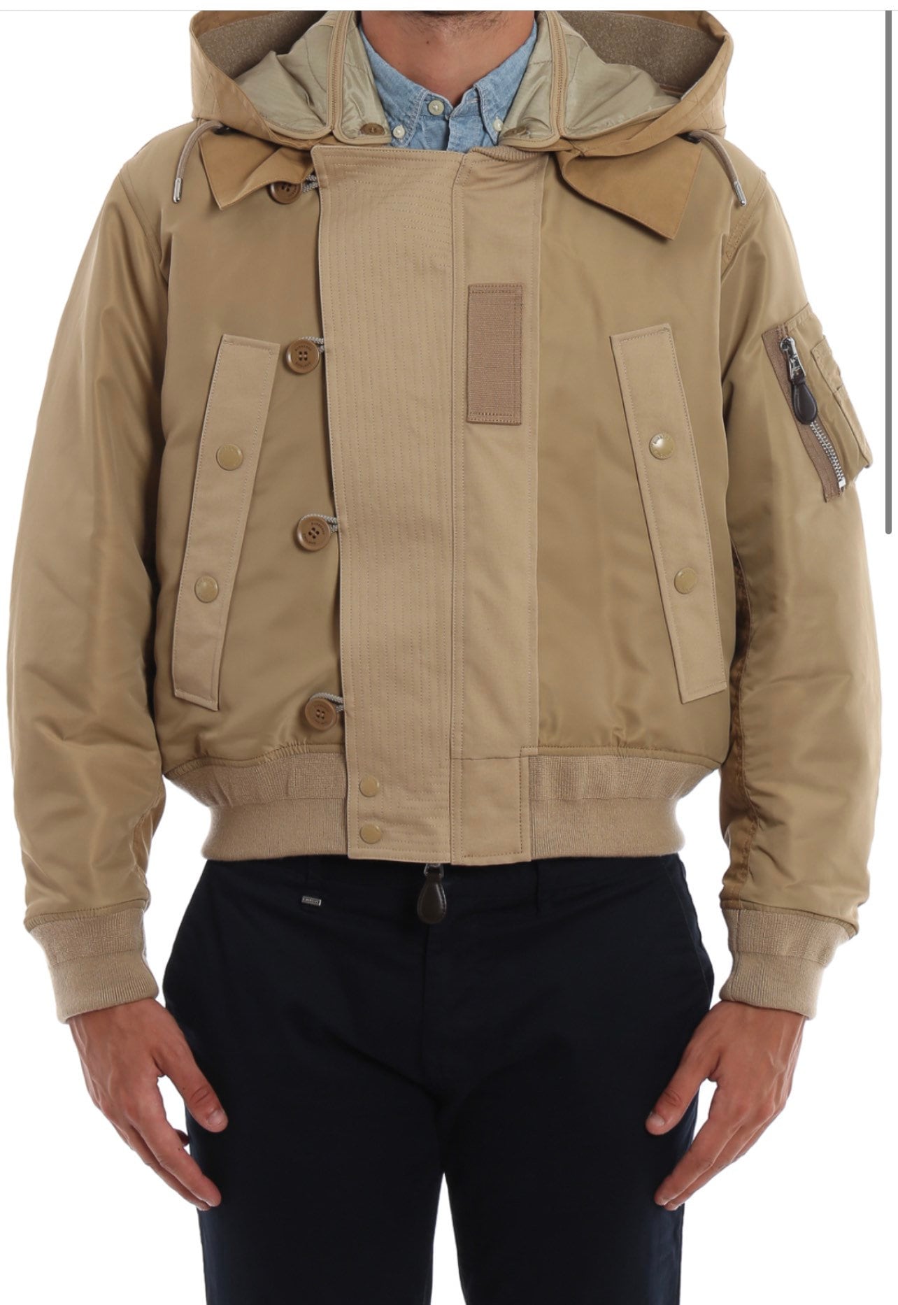 VINTAGE BURBERRY Bomber Jacket winter nova Check cotton men's beige  size 36 S XS