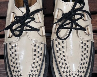 Vtg Y2K 90's KICK-ASS FOOTGEAR Patent Leather Creepers