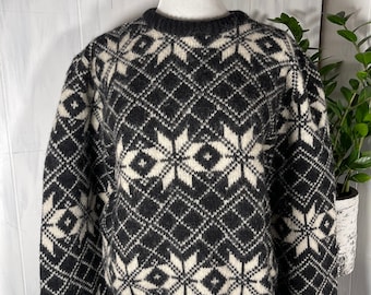 Vtg NOS Royal North Mills Outfitter Wool Blend Snowflake Intarsia