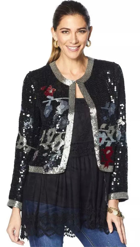 LaBellum by Hillary Scott Sequined Jacket 624587-… - image 1