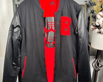 Vintage Chicago Bulls X Adidas Reversible Bomber Jacket, Size Large