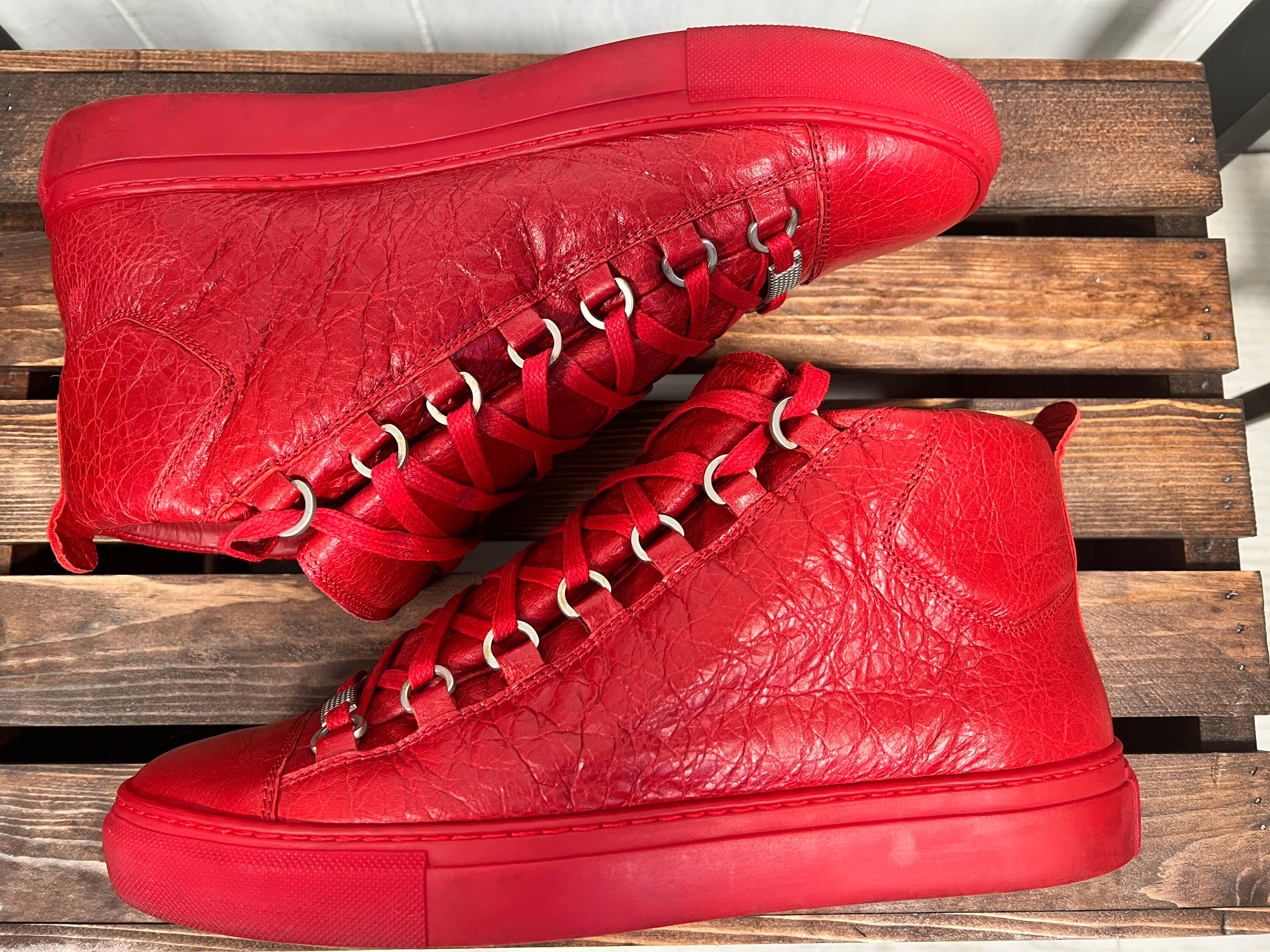 Balenciaga Arenas Lambskin High Tops Heren 40-US 7 - Etsy België